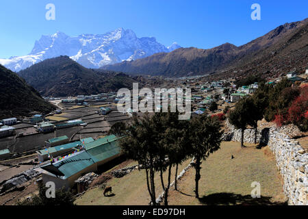 Bild von Khumjung Dorf am Everest base camp Trek, Solukhumbu Bezirk, Khumbu-Region, Ost-Nepal, Asien. Stockfoto