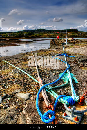 Die Pier in Broadford auf der Isle Of Skye, Schottland Stockfoto