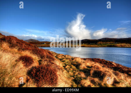 Isle of Lewis, Insel Harris, Berneray, Northa und South Uist, Eriskay, Barra und Vatersay Stockfoto