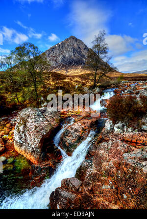 Buaichaille Etive Mor wie in Glencoe in den Highlands von Schottland zu sehen. Stockfoto