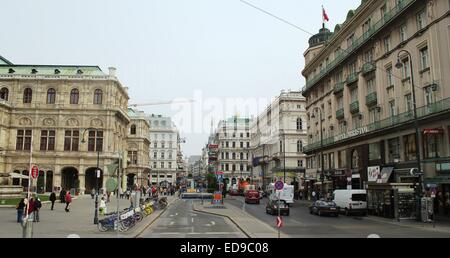 Straßenszene in Wien Österreich Stockfoto