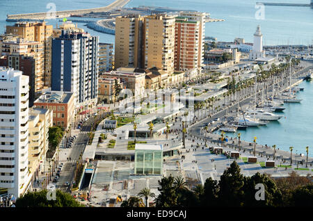 Malaga. Aussicht von der Burg Gibralfaro Stockfoto