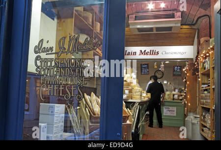 Mellis Käsehändler Victoria St, Edinburgh, Scotland, UK Stockfoto