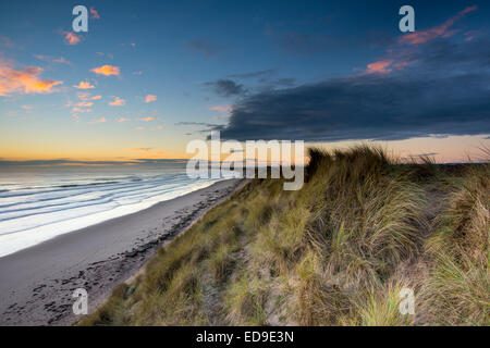 Druridge Bay ist eine 7 Meilen langen Küste Bucht in Northumberland, England, erstreckt sich von Tölt im Norden bis Cresswell in der so Stockfoto