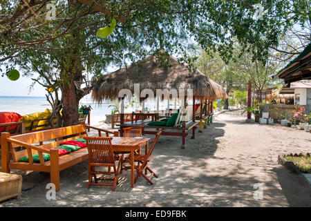 Strand liegen auf Gili Air Island, Indonesien. Stockfoto