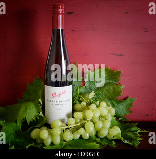 Australische Premium export Qualitätswein mit Flaschen von Penfolds spezielle Keller Reserveweine Stockfoto