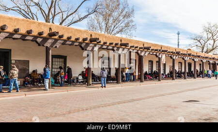 Palace of the Governors, Santa Fe, New Mexico Stockfoto