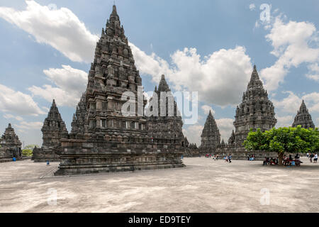 Prambanan, ein 9. Jahrhundert Hindu-Tempel in der Nähe von Yogyakarta in Zentraljava, Indonesien. Stockfoto