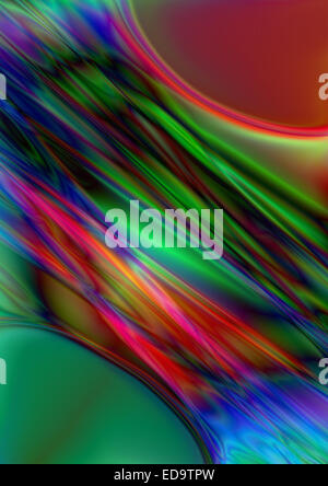 Hell Ströme zwischen roten und grünen bubbles Stockfoto