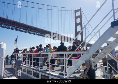 Fähre im Hafen von San Francisco Stockfoto