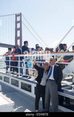 Fähre im Hafen von San Francisco Stockfoto