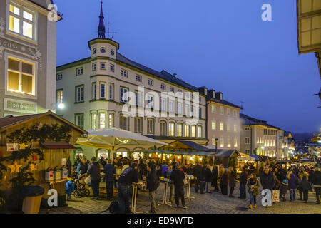 Weihnachtsmarkt in Bad Tölz, Bayern, Deutschland Stockfoto