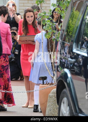 Catherine Duchess of Cambridge besucht ein M-Pakt Beratung Plus Programm an Allerheiligsten School London mit: Catherine Duchess of Cambridge, wo Kate Middleton: London, Vereinigtes Königreich als: 1. Juli 2014 Stockfoto