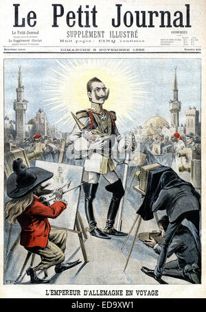 KAISER WILHELM II (1859-1941) ein französisches Magazin verhöhnt seine Außenpolitik Stockfoto
