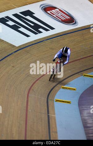 Manchester, UK. 3. Januar 2015. Revolution-Serie Radfahren. Ein Team Sky Rider in Aktion. Bildnachweis: Aktion Plus Sport/Alamy Live-Nachrichten Stockfoto