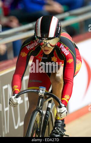 Manchester, UK. 3. Januar 2015. Revolution-Serie Radfahren. Helena Casas Roige im 200-m-Zeitfahren. Bildnachweis: Aktion Plus Sport/Alamy Live-Nachrichten Stockfoto