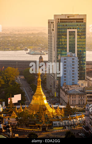 Sule Paya, Yangon, Myanmar. Stockfoto