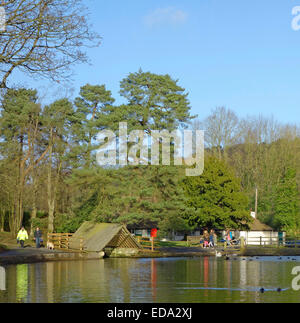 Pool am Lickey Hills Country Park, Worcestershire, England, UK Stockfoto