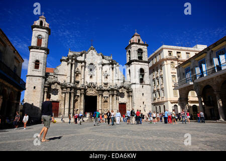 Havana Kathedrale in der Plaza De La Catedral von Havanna Stockfoto