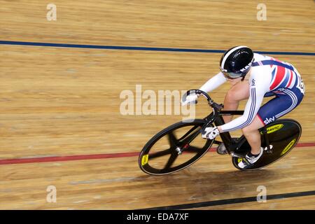 Manchester, UK. 3. Januar 2015. Revolution-Serie Radfahren. Jess Varnish Reiten für Team Great Britain. Bildnachweis: Aktion Plus Sport/Alamy Live-Nachrichten Stockfoto