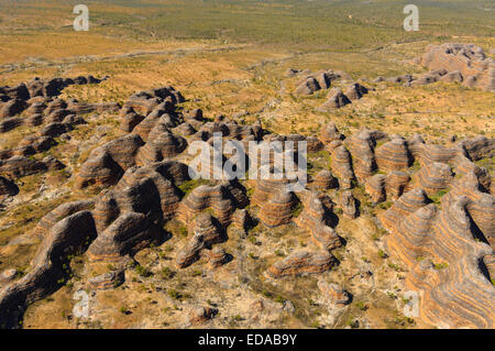 Luftbild von der Bungle Bungles (Purnululu), Kimberley, Western Australia, Australia Stockfoto