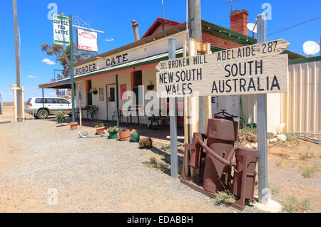 Staatliche Grenze zwischen New South Wales und South Australia, Cockburn, Australien Stockfoto