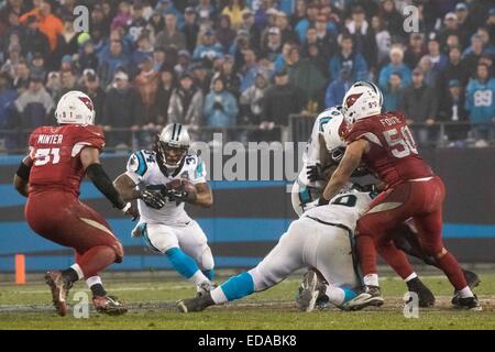 Charlotte, North Carolina, USA. 3. Januar 2015. Carolina Panthers Runningback DeAngelo Williams (34) während der Spielaktion bei Bank of America Stadium in Charlotte, North Carolina. Die Carolina Panthers gehen auf 27 bis 16 die Arizona Cardinals gewinnen. Bildnachweis: Jason Walle/ZUMA Draht/Alamy Live-Nachrichten Stockfoto