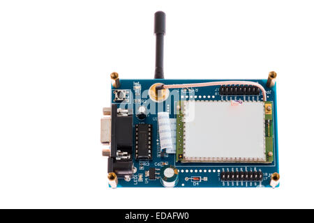 Platine mit GSM-Modem und Antenne Stockfoto