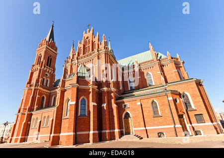 Katholische Basilika Mariä der Jungfrau Maria (ca. 1897) in Lodz, Polen. Architekt Konstanty Wojciechowski Stockfoto