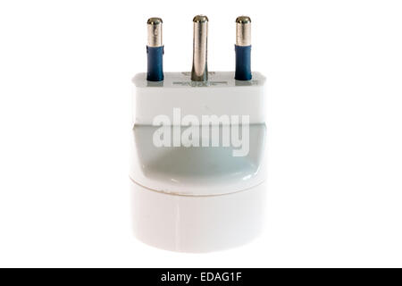 mit 16 Ampere Schuko italienischen Adapter mit Mittelstift Stockfoto