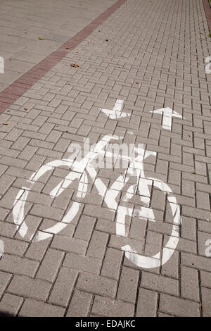 Fahrrad-Lane-Zeichen Stockfoto