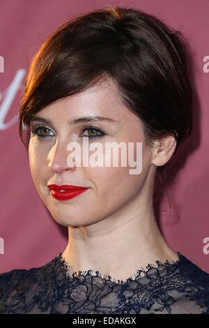 Felicity Jones bei der Ankunft für 26. jährliche Palm Springs International Film Festival Awards Gala 2015, Palm Springs Convention Center, Palm Springs, CA 3. Januar 2015. Foto von: Xavier Collin/Everett Collection Stockfoto