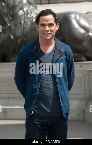 'Hercules' Fototermin statt am Trafalgar Square.  Mitwirkende: Reece Ritchie wo: London, Vereinigtes Königreich bei: 2. Juli 2014 Stockfoto