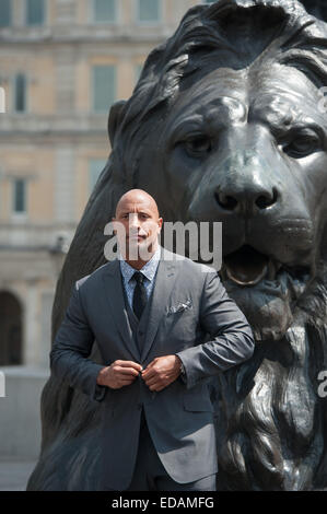 'Hercules' Fototermin statt am Trafalgar Square.  Mitwirkende: Dwayne Johnson wo: London, Vereinigtes Königreich bei: 2. Juli 2014 Stockfoto