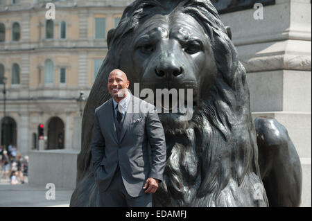 'Hercules' Fototermin statt am Trafalgar Square.  Mitwirkende: Dwayne Johnson wo: London, Vereinigtes Königreich bei: 2. Juli 2014 Stockfoto