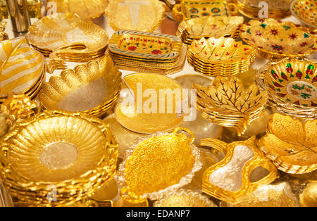 Gold auf der berühmten Gold Souk in Dubai Stockfoto