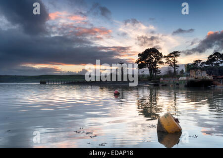 Der Fluss Tamar bei Johanniskraut See herzlich in Cornwall Stockfoto