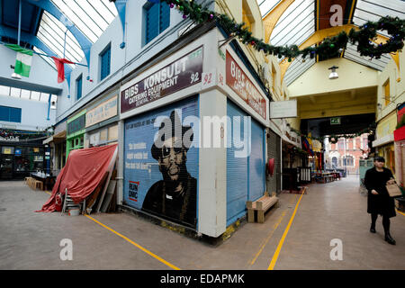 Einen ruhigen Sonntag in Brixton Village Arcade Stockfoto