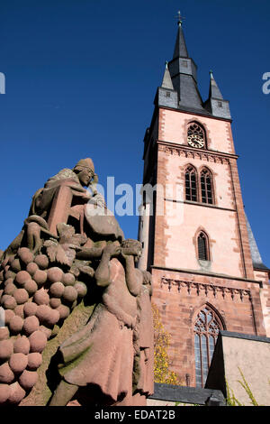 Katholische Kirche St. Valentinus in Kiedrich, Rheingau, Hessen, Deutschland Stockfoto
