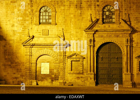 Fassade der Kirche der Jesuiten in Cusco, Peru Stockfoto