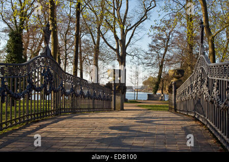 Bruecke Zur Liebesinsel Mirow, Mecklenburg-Vorpommern, Deutschland, Europa Stockfoto