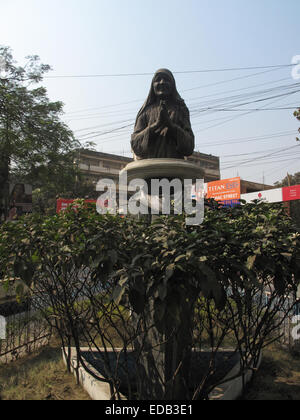 Mutter Teresa Denkmal humanitäre Arbeiter und Nobelpreisträger in Kolkata, Westbengalen, Indien Stockfoto