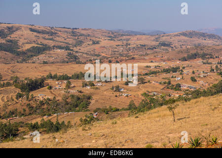 Swasiland, Afrika - ländliche Siedlung, Landwirtschaft und Haushalte. Stockfoto