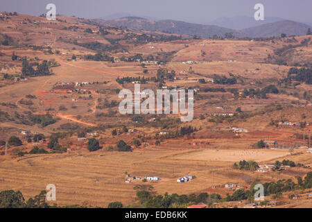 Swasiland, Afrika - ländliche Siedlung, Landwirtschaft und Haushalte. Stockfoto