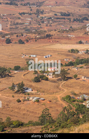 Swasiland, Afrika - ländliche Siedlung, Landwirtschaft und Haushalte. Stockfoto