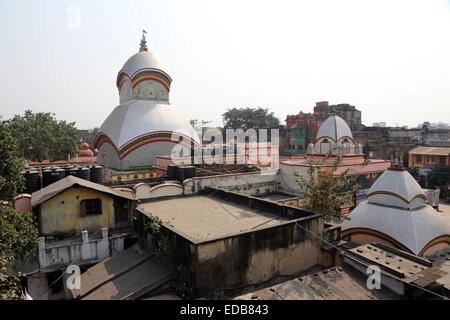 Kalighat Kali-Hindu-Tempel in Kolkata, Indien am 10. Februar 2014. Stockfoto