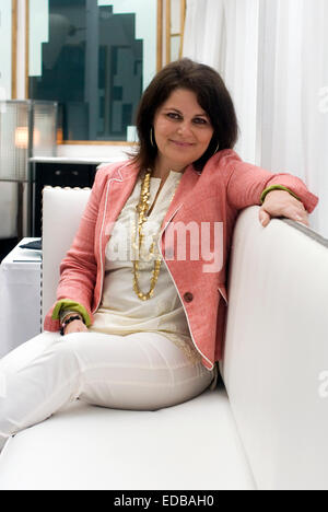 Sara Blaedel, dänischer Schriftsteller und Journalist. In Barcelona Stockfoto