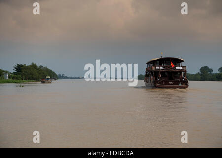 Bassac Schiff, Mekong Kreuzfahrt, Mekong-Delta, Can Tho, Vietnam Stockfoto