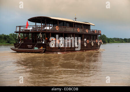 Bassac Schiff, Mekong Kreuzfahrt, Mekong-Delta, Can Tho, Vietnam Stockfoto