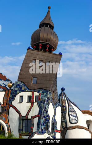 Kunsthaus Abensberg von Peter Pelikan, Ausstellungshalle Friedensreich Hundertwasser in der Brauerei Kuchlbauer Brauerei, Stockfoto